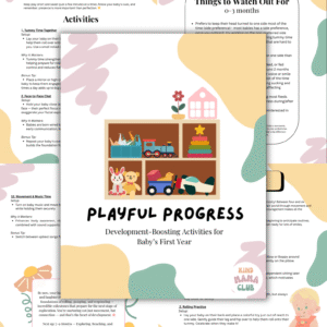 Development Boosting Activities for Baby's First Year